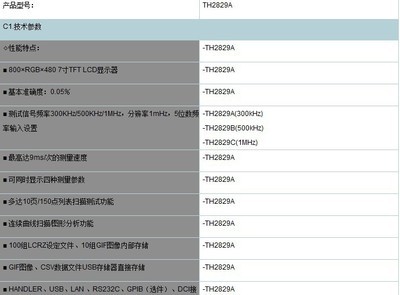 【th2829alcr数字电桥 300khz高精度电桥 同惠lcr数字电桥】价格,厂家,图片,其他仪器仪表及配附件,东莞市大朗万中电子仪器经营部-